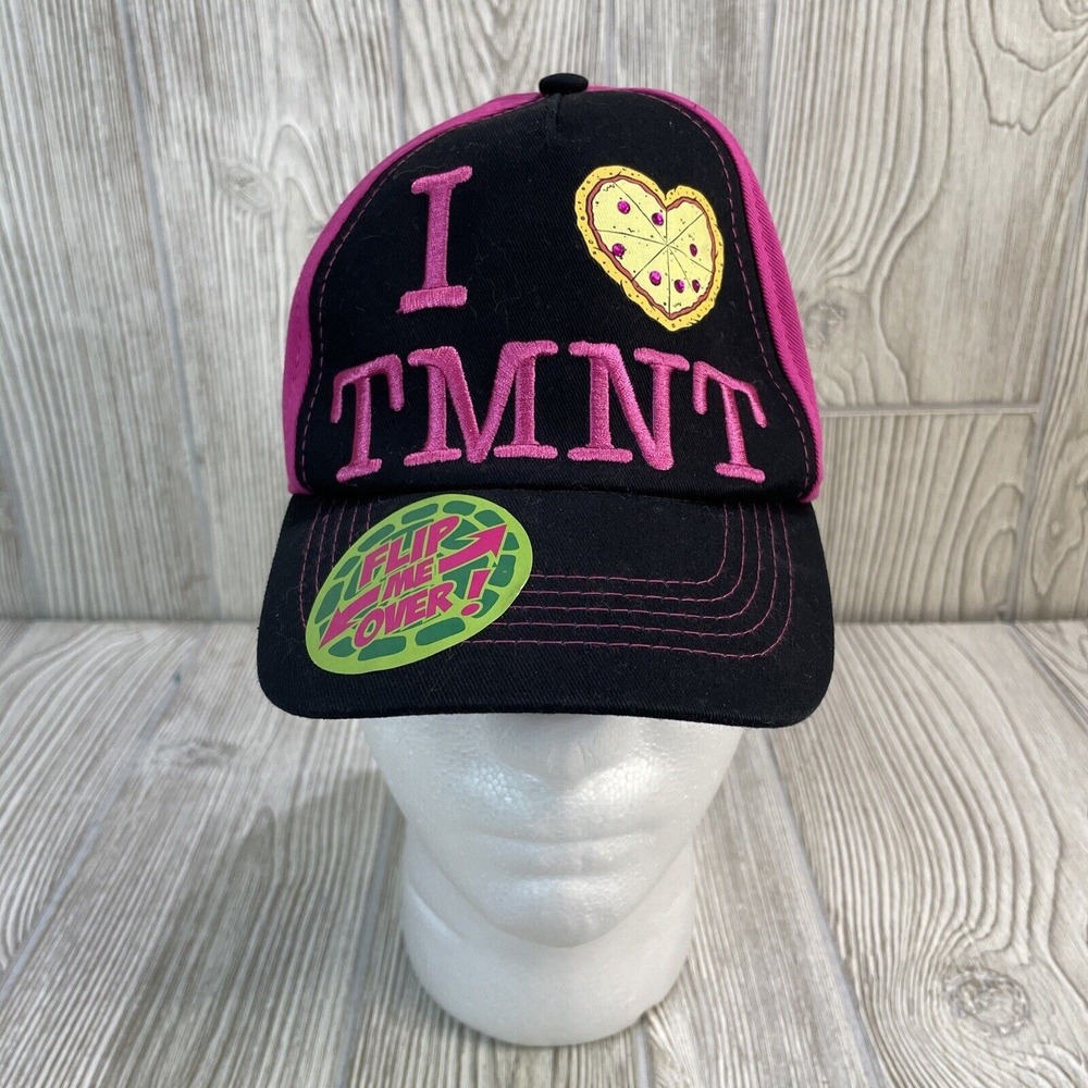 Nickelodeon TMNT Teenage Mutant Ninja Turtles Pink Black Pizza Hat Kids Cap